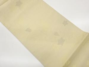 紗 金通し桔梗模様織出し袋帯